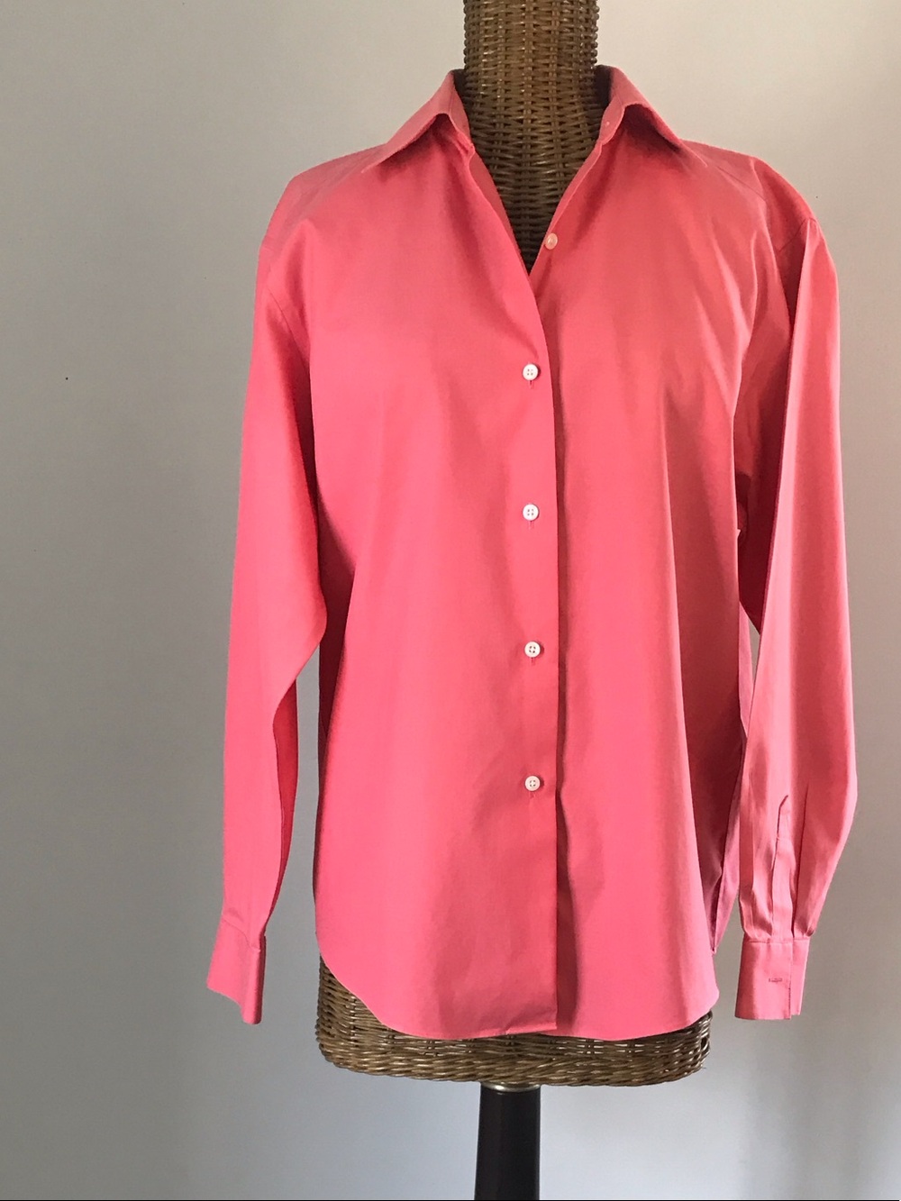 Talbots Woman Coral Pink Button-Down  Shirt